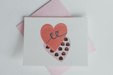 Chocolate Candy Heart Greeting Card Pack || Woodson & Co.
